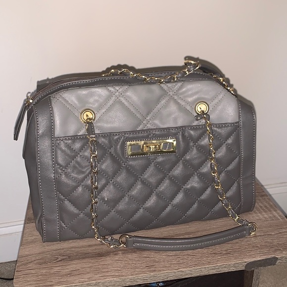 Apt. 9 Handbags - Apt 9 two tone gray, with gold accents handbag